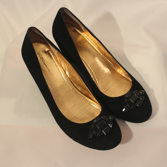 Black Suede Wedges - Picture 7 of 8